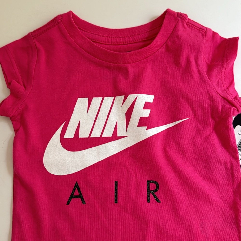 Nike Toddler Girls AIR Swoosh Graphic Tee Hyper Pink 2T NWT Cotton - Picture 6 of 8